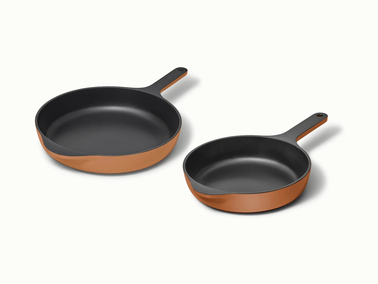 Enameled Cast Iron Skillet Duo