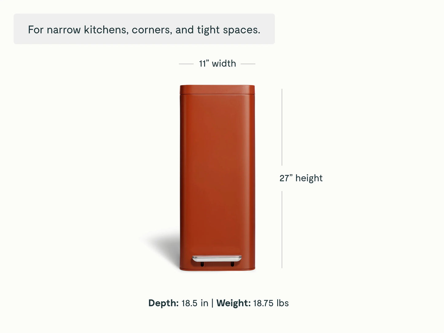45L Slim Step Trash Can
