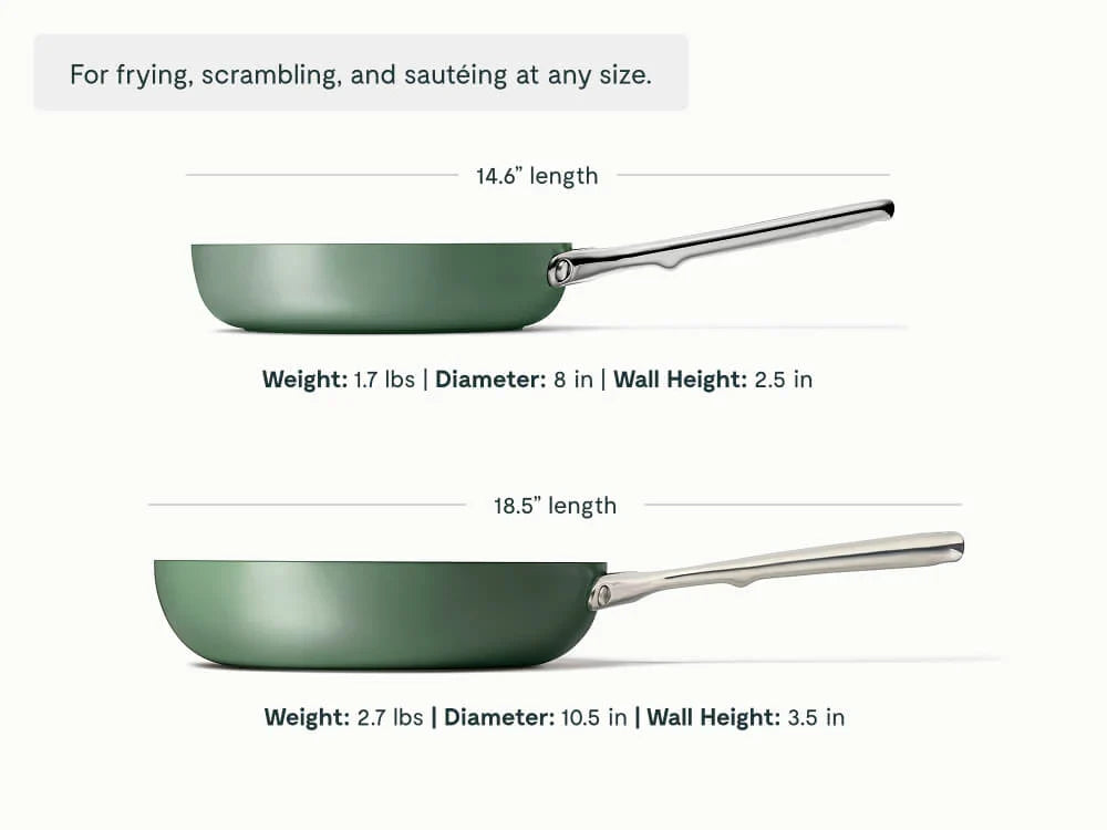 Fry Pan Trio with Glass Lids