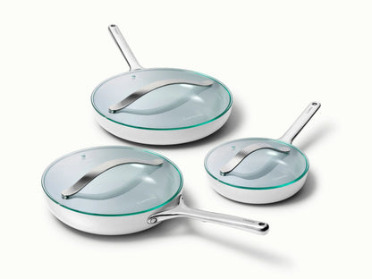 Fry Pan Trio with Glass Lids