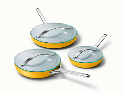 Fry Pan Trio with Glass Lids