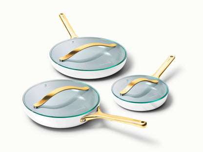 Fry Pan Trio with Glass Lids