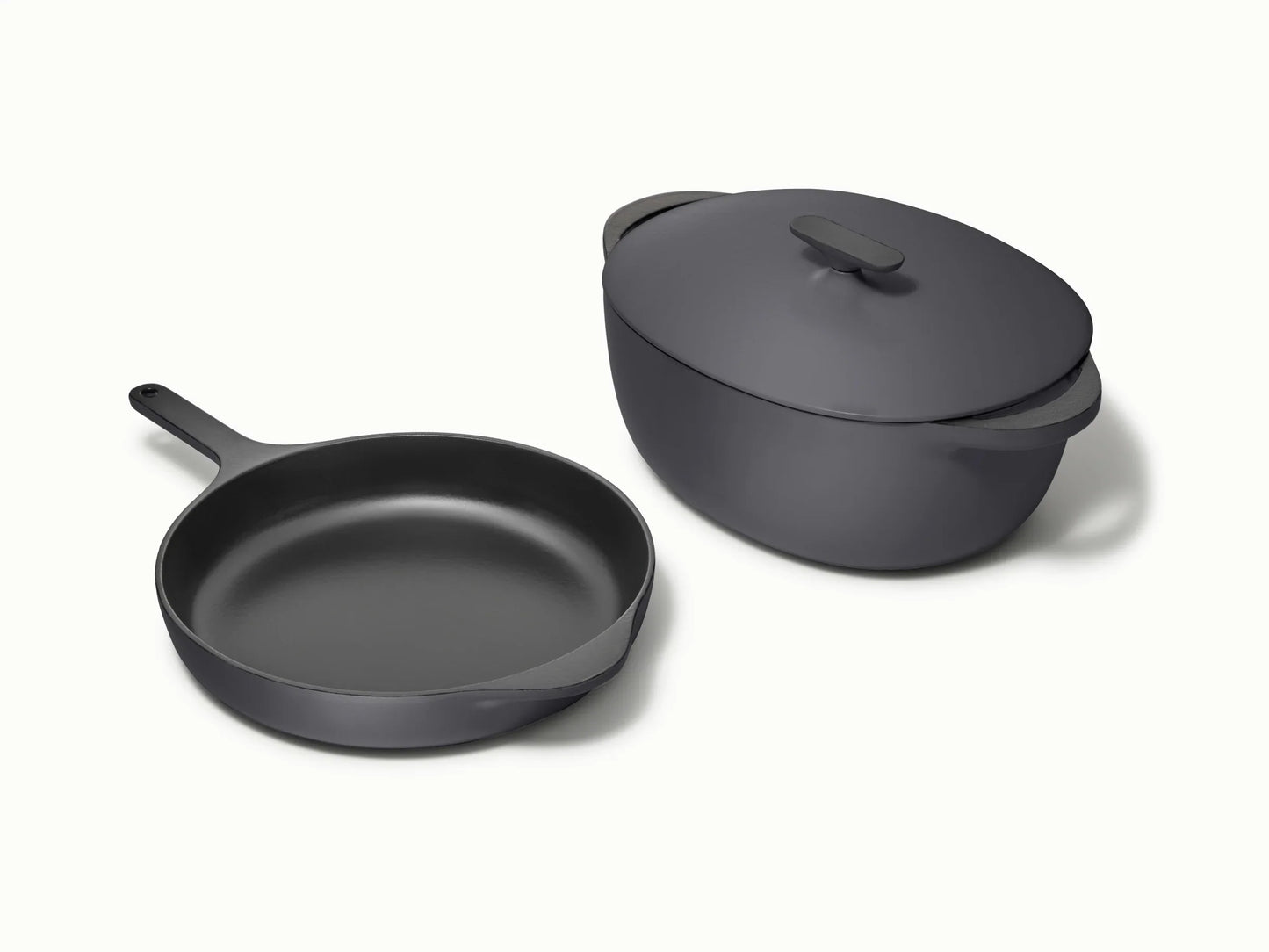 Large Enameled Cast Iron Duo