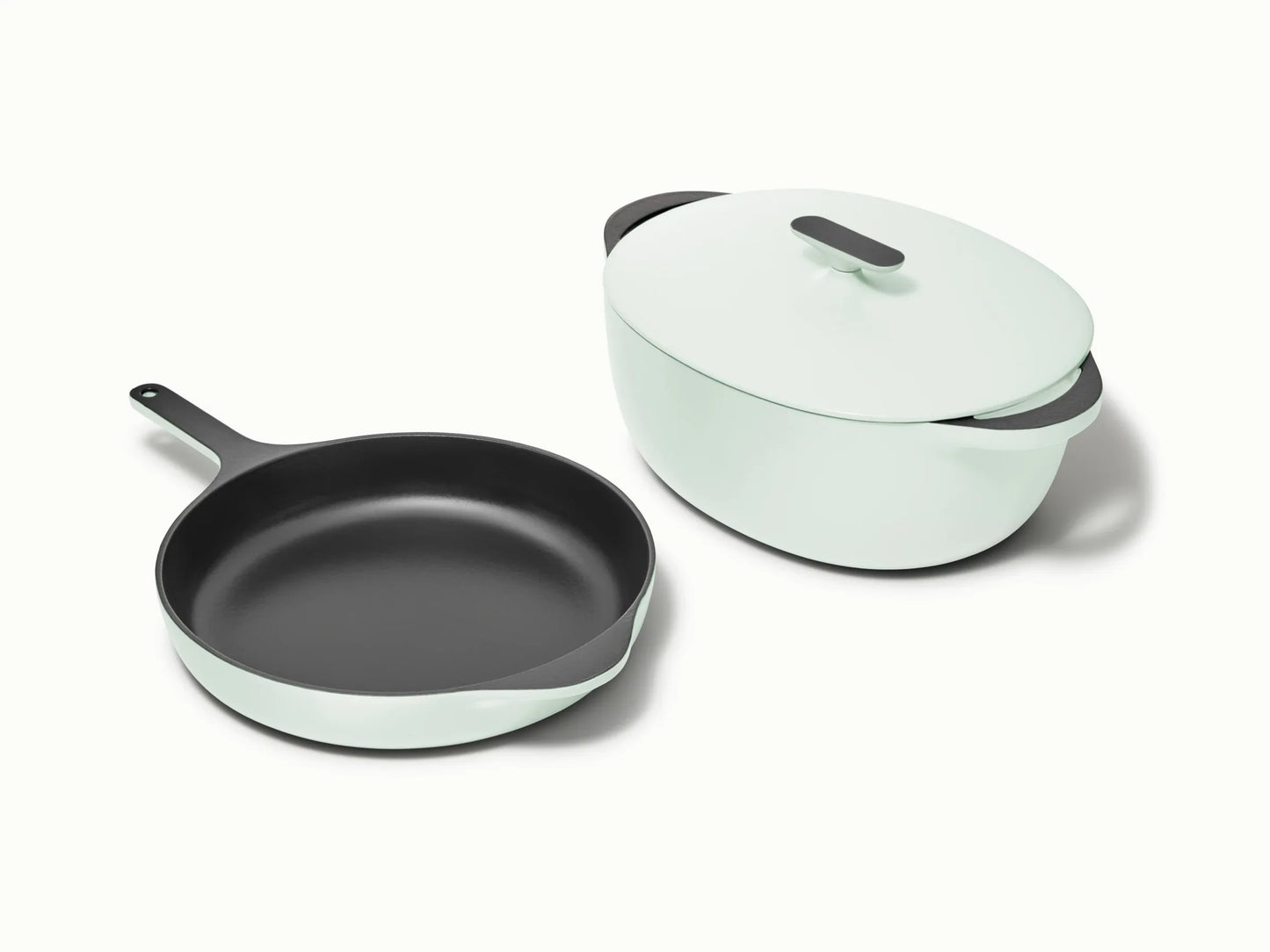 Large Enameled Cast Iron Duo