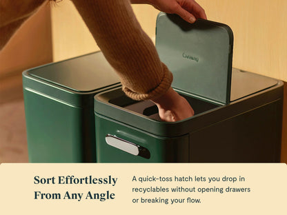 45L 2-Drawer Recycling Bin