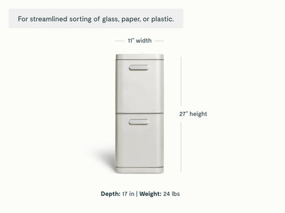 45L 2-Drawer Recycling Bin