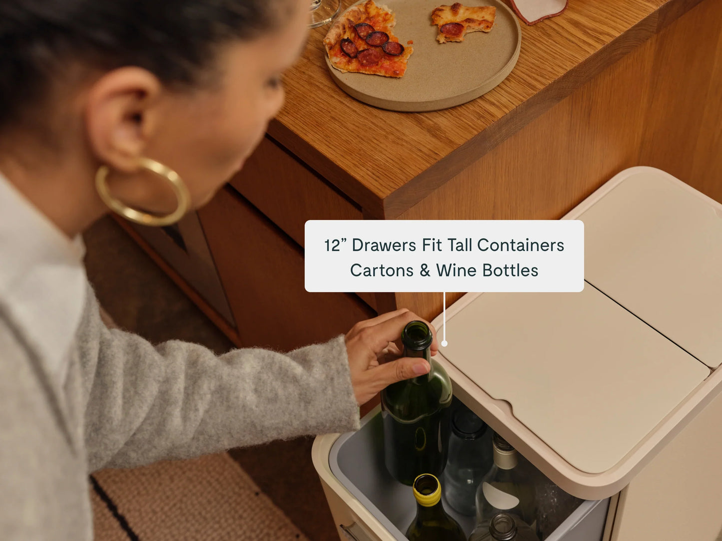 45L 2-Drawer Recycling Bin