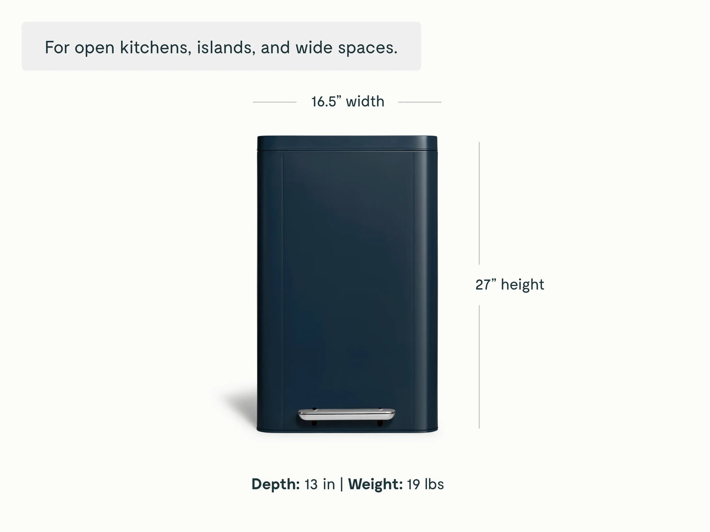 45L Rectangular Step Trash Can