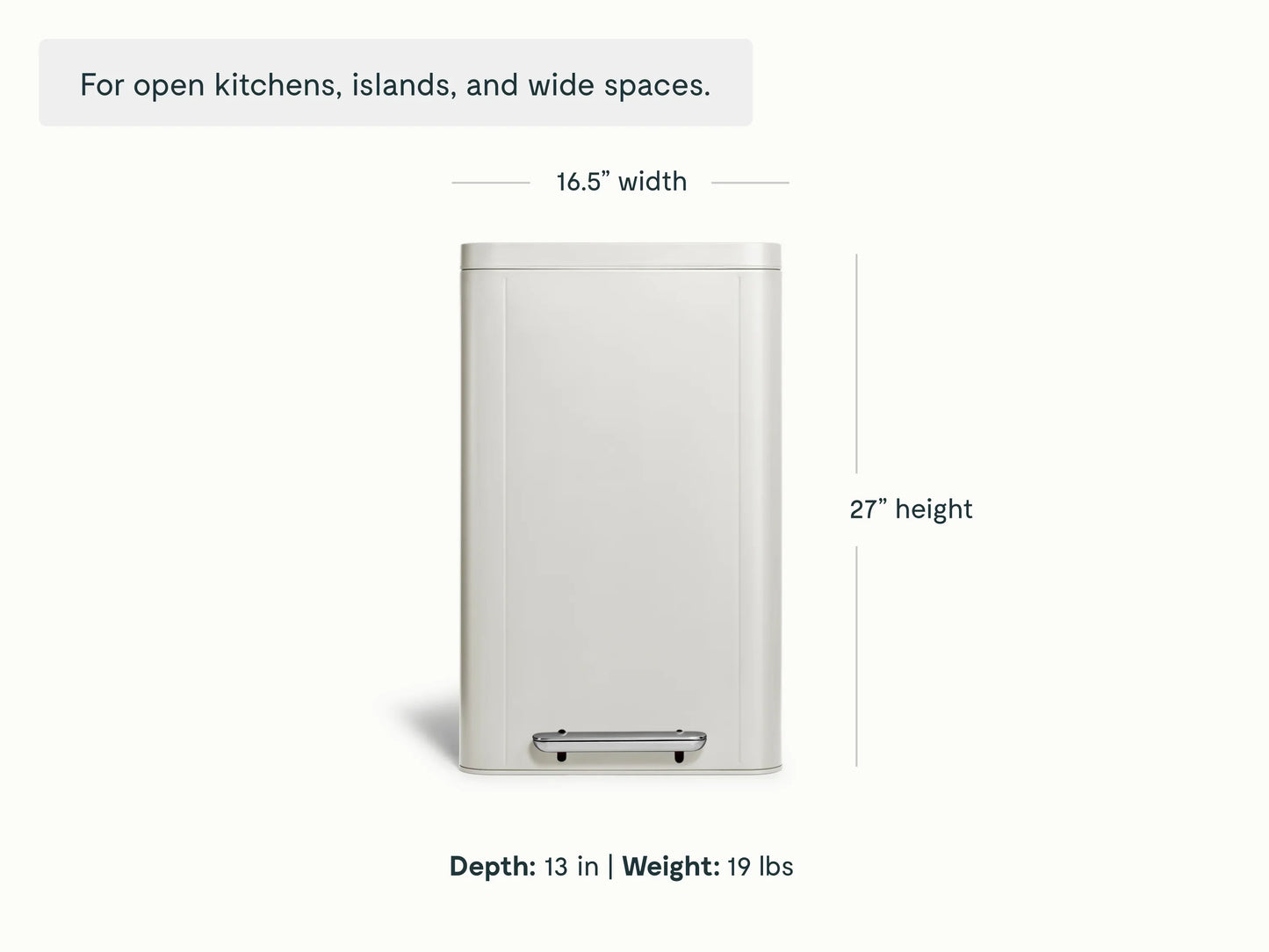 45L Rectangular Step Trash Can