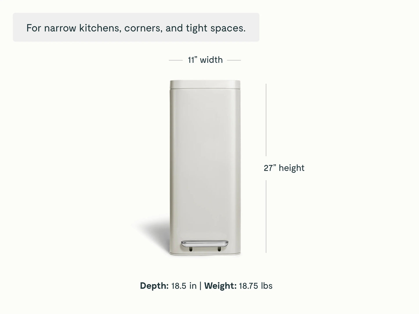 45L Slim Step Trash Can