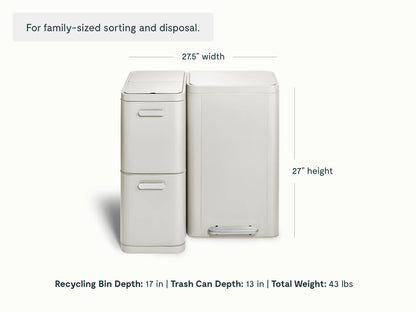 Trash & Recycling Duo (Rectangular)